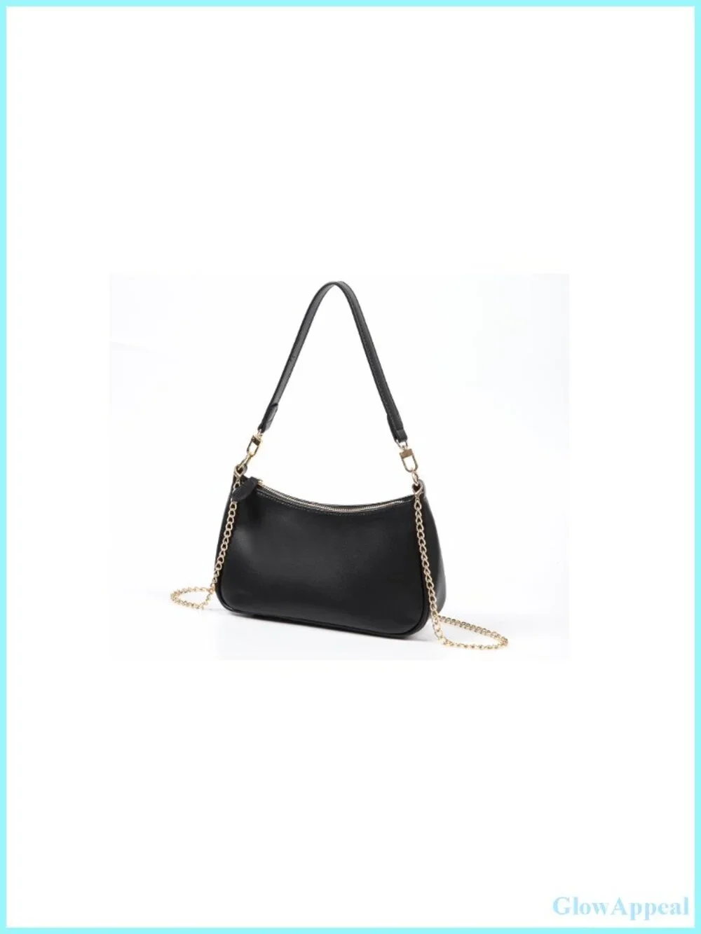 Women's Faux Leather Hobo Shoulder Bag with Chain Strap, Large Capacity Clutch